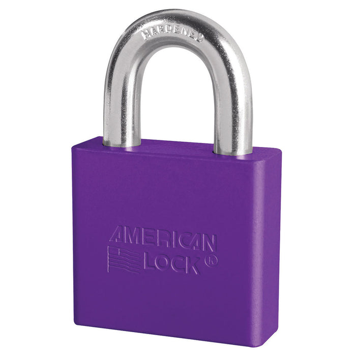 Purple Solid Aluminum Rekeyable Pin Tumbler Padlock, Keyed Alike