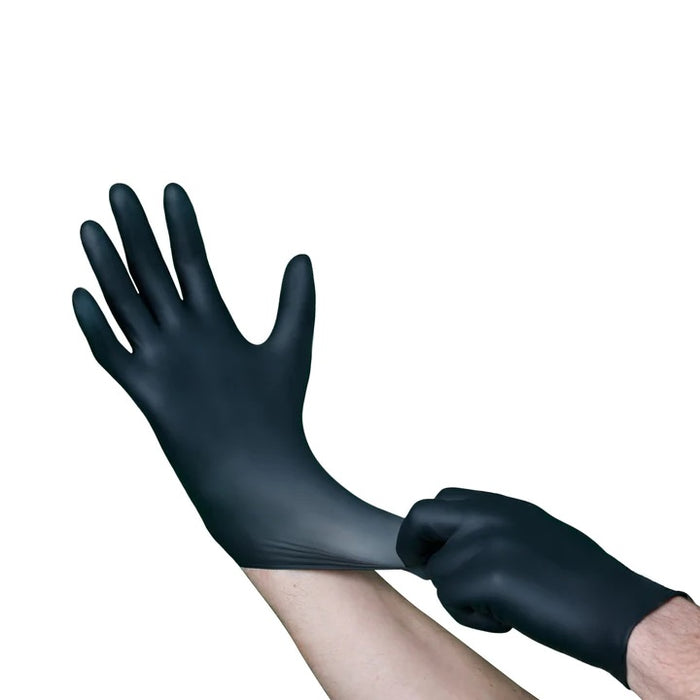 VGuard A16A3 Black Nitrile Powder Free Exam Gloves, 5 MIL (100 Gloves per Box)