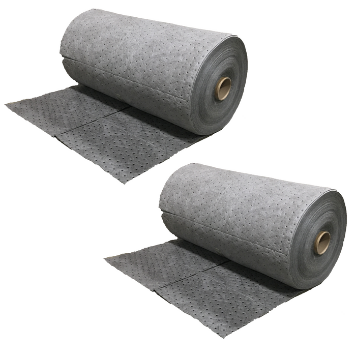 Gray Dimpled Medium Weight Sorbent Rolls 15” x 150’ 43.3 Gallons, GDML150S (2 Rolls per Bag)