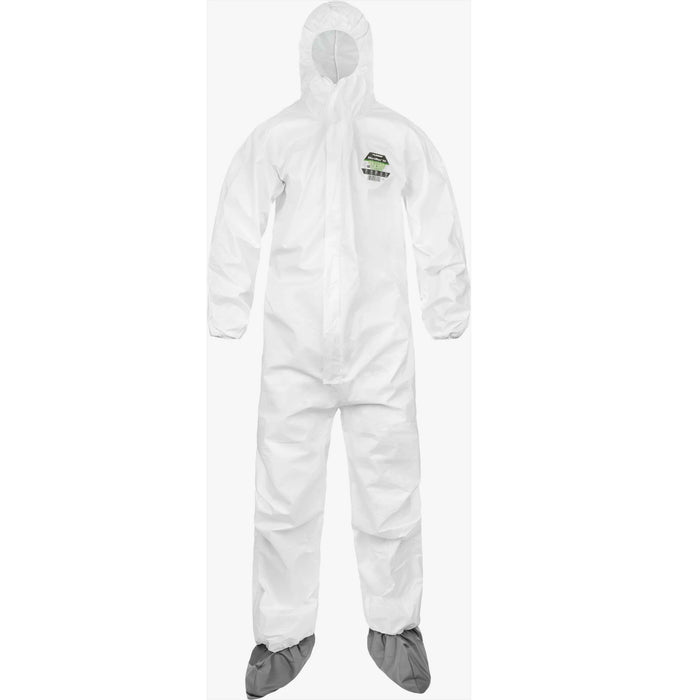 MicroMax NS Global Pattern Coveralls, MNSG414, Hood, Boots, Elastic Wrists & Ankles, Protective Storm Flap Over Zipper, Serged Seam, Elastic Back (Case of 25 Suits)