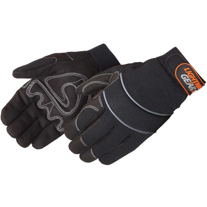 Lightning Gear Onyx Warrior Mechanic Gloves, 0915BK (1 Pair)