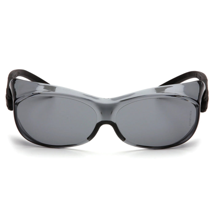 Pyramex OTS (Over-the-Spectacle) Safety Glasses, Gray Lens with Black Temples, S3520SJ (1 Pair)