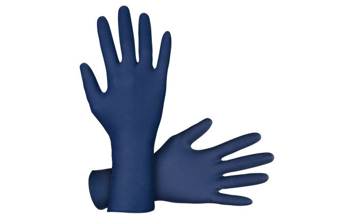 THICKSTER Latex Exam Grade Disposable Gloves, Blue, 14 mil, 50 Gloves per Box