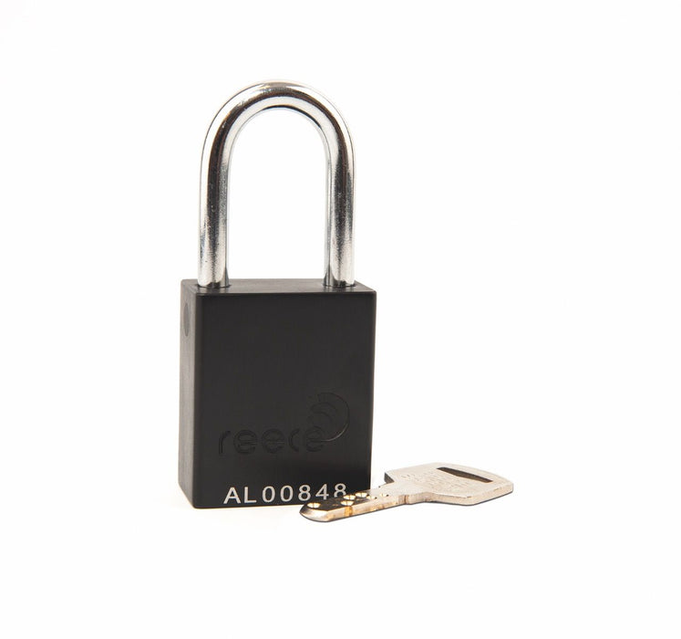 Aluminum Safety Padlock, 1-1/2" Steel Shackle, Keyed Different, 1 Each