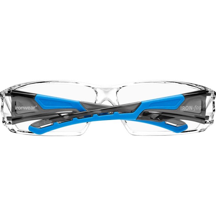 Iron - Fog Premium Grade Anti - Fog Safety Glasses Blue Frame, Clear Lens 3085 - BL - C/A - BHP Safety Products