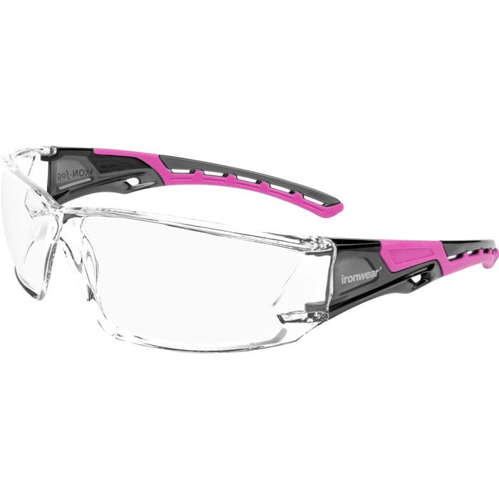 Iron - Fog Premium Grade Anti - Fog Safety Glasses Pink Frame, Clear Lens 3085 - P - C/A - BHP Safety Products