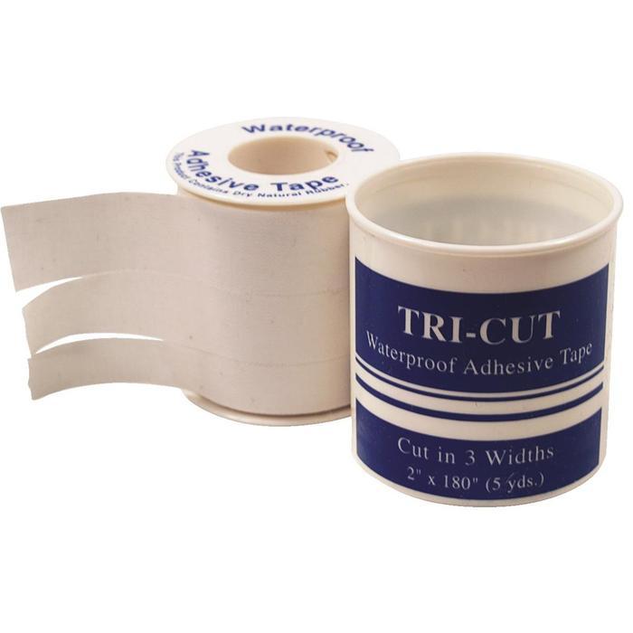 Tri-Cut Waterproof Adhesive Tape, Cut in 3 Widths, 2" x 5 YD (1 Roll)