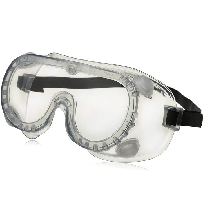 MCR Safety 2230R Goggle, Chemical Splash, Indirect Vent, Rubber Strap, Clear Lens