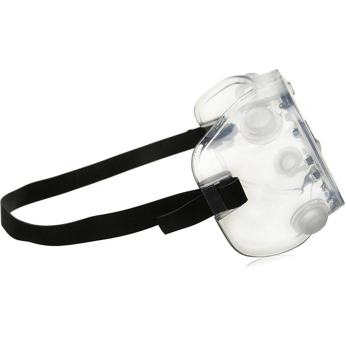 MCR Safety 2230R Goggle, Chemical Splash, Indirect Vent, Rubber Strap, Clear Lens