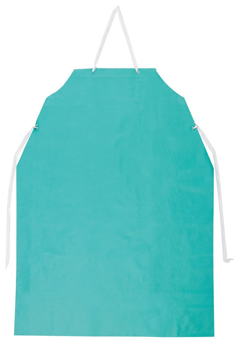 20 Mil Vinyl Raw Edge Chemical Apron, Green, 48 Inch Length, 1 Each