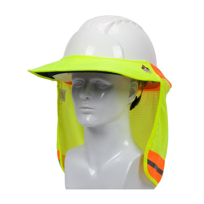 FR (Fire Retardent) Treated Hi-Vis Hard Hat Visor and Neck Shade, 396-801FR