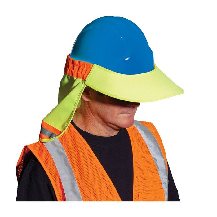 FR (Fire Retardent) Treated Hi-Vis Hard Hat Visor and Neck Shade, 396-801FR