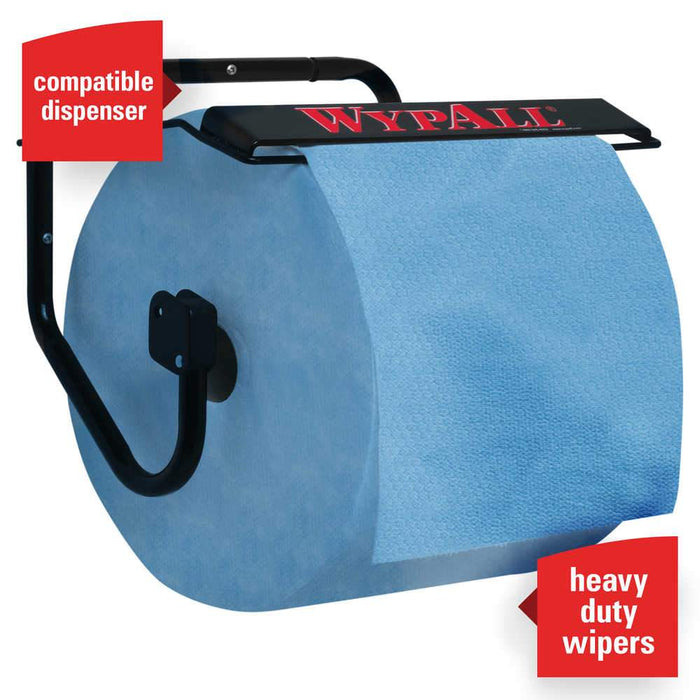 WypAll X80 Cloths, Hydroknit, Jumbo Roll, 12 1/2 x 13 2/5, 475 Wipers/Roll