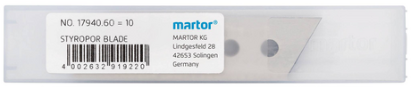 Martor Styropor Blade No. 17940 - Pack of 10 Blades