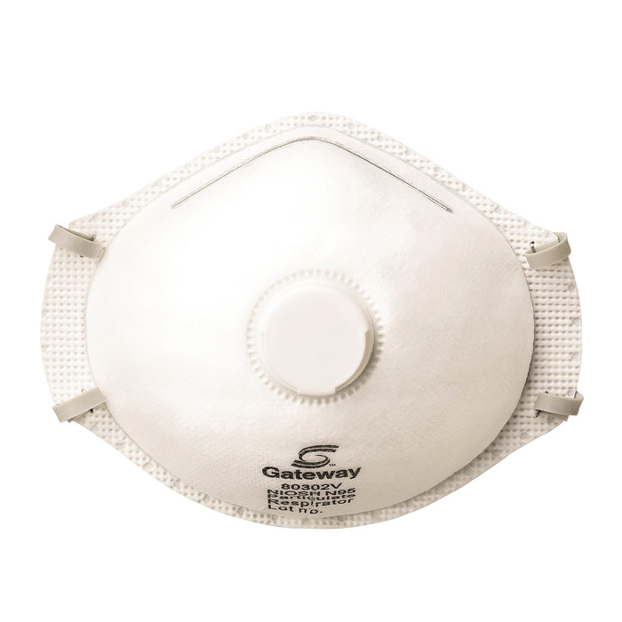 Gateway Safety TruAir Vented N95 Particulate Respirator Mask, 10/Box with Valve, 80302V