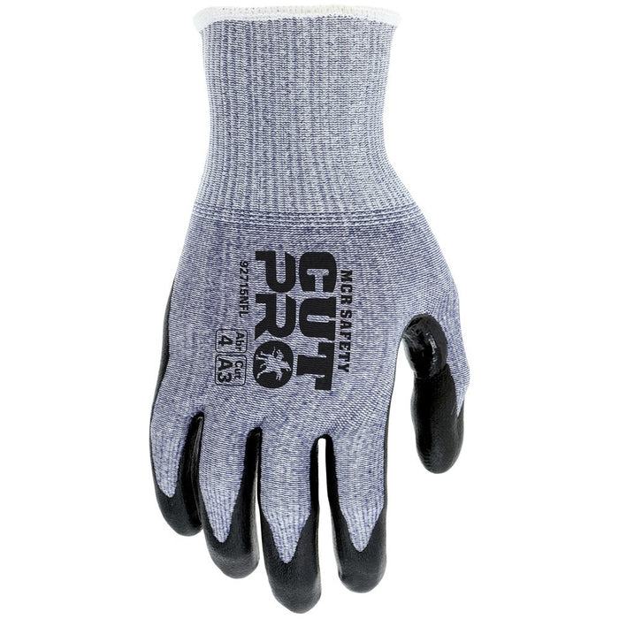 ANSI A3 Cut Pro / Cut Resistant Gloves, 15 Gauge Hypermax Shell, Cut, Abrasion and Puncture Resistant Work Gloves with Nitrile Foam Coated Palm and Fingertips, 92715NF