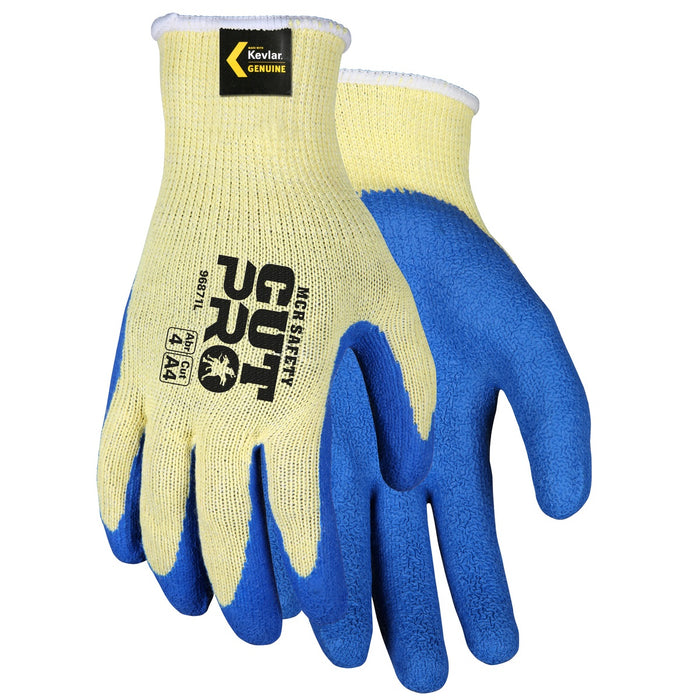 ANSI A4 Cut Pro / Cut Resistant Rubber Coated Work Gloves, 10 Gauge Kevlar Shell, 96871, 1 Pair