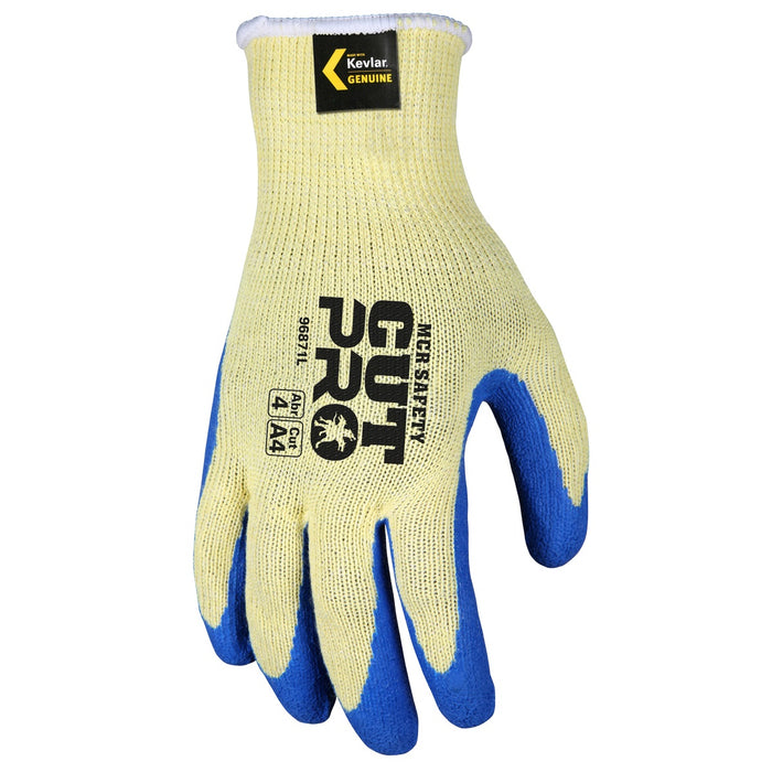 ANSI A4 Cut Pro / Cut Resistant Rubber Coated Work Gloves, 10 Gauge Kevlar Shell, 96871, 1 Pair