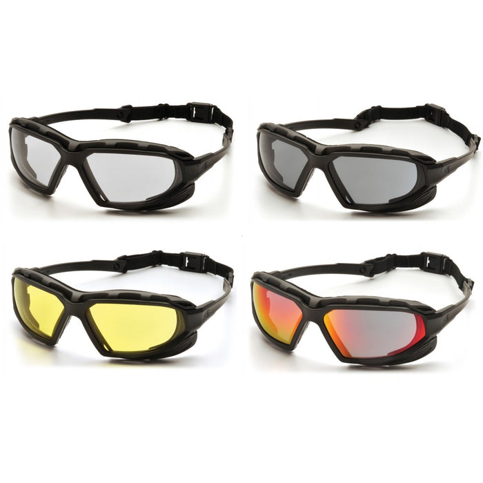 Pyramex Highlander Plus Safety Glasses with Vented Foam Padding