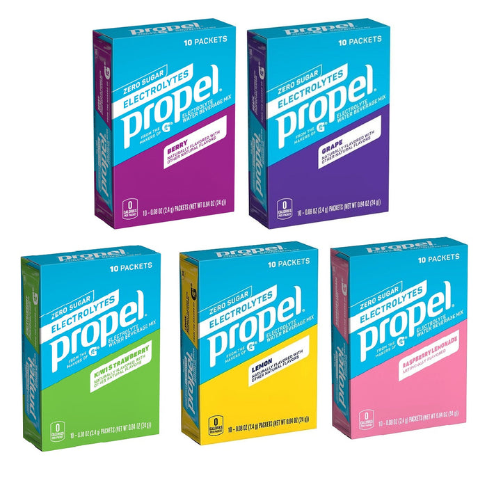 Propel ZERO Sugar - 0.08oz Powder Sticks - Electrolyte Water Beverage Mix (Each pack mixes with 20 fluid oz of water)