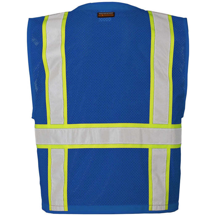 Kishigo B102 Enhanced Visibility Multi Pocket Mesh Vest - Blue