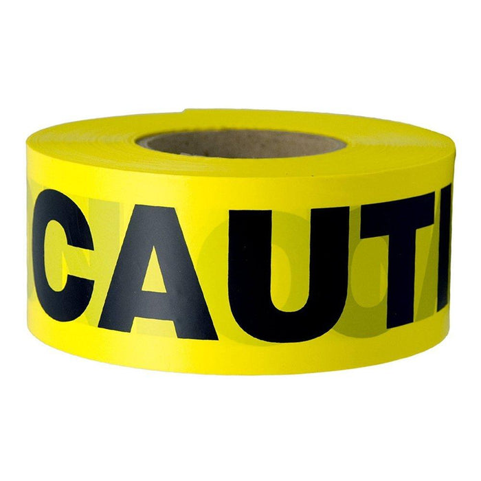 Yellow Caution Barricade Tape 3 Inch x 1000 Feet Roll, Value Grade, 1 Roll