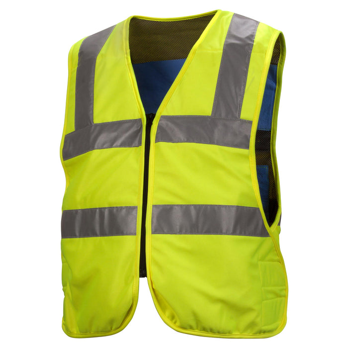 Pyramex CV200 ANSI Class 2 Evaporative Cooling Vest , Hi-Vis Lime, 1/Each