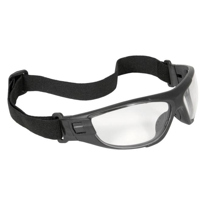 Radians Cuatro 4-in-1 Foam Lined Safety Glasses/Goggle with Clear Anti-Fog Lens, Interchangable Headstrap & Temples, CT1-11 (1 Pair)