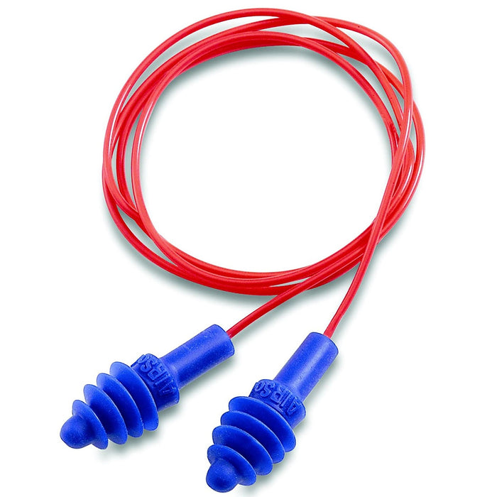 Howard Leight Airsoft DPAS-30R Reusable Flanged Earplugs with Red Polycord, NRR (Noise Reduction Rating) 27 Decibels / 1 Pair