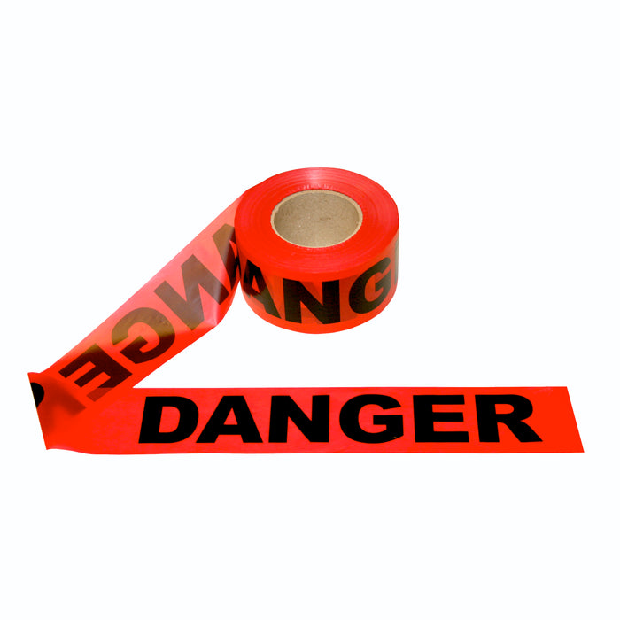 Red Danger Barricade Tape 3 Inch x 1000 Feet Roll, Value Grade, 1 Roll