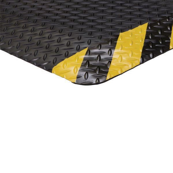 3ft x 5ft Ultimate Diamond Foot Matting 15/16" Chevron Patten, Yellow and Black