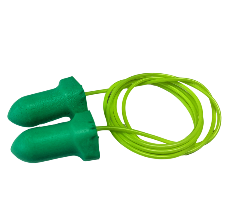 Radians Detour FP31, Green Corded Foam Earplugs NRR (Noise Reduction Rating) 32 Decibels