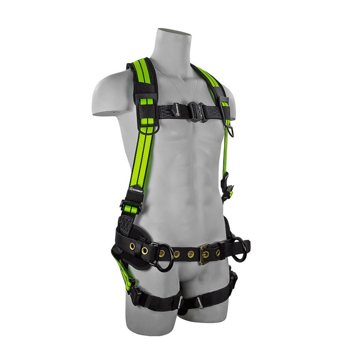 PRO+ Flex Premium Construction Harness with Quick Connect Chest Buckle, Leg and Shoulder Padding, FS-FLEX253