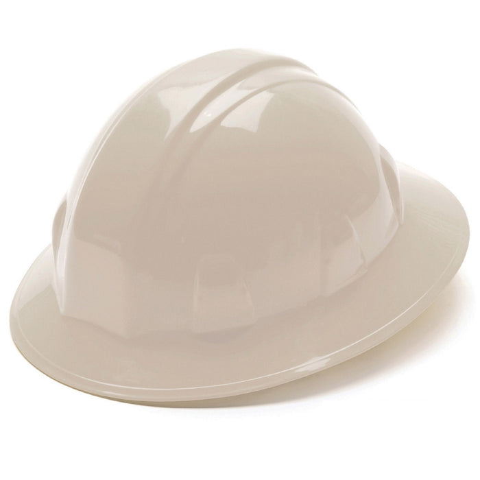 Pyramex SL Series Hard Hat, Full Brim, 4 Point Ratchet Suspension, White - HP24110