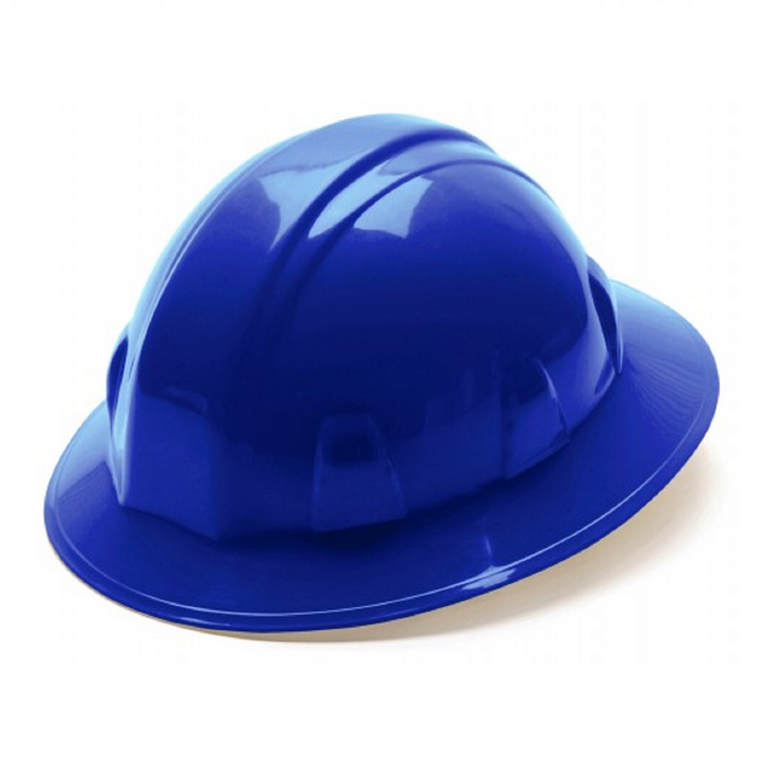 Pyramex SL Series Hard Hat, Full Brim, 4 Point Ratchet Suspension