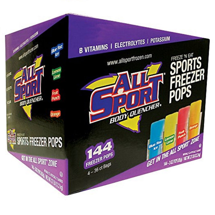 All Sport Hydration Freezer Pops, Variety Pack 3 Ounce (Case of 144)