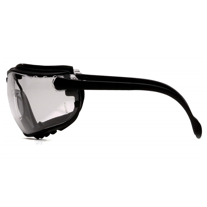 Pyramex V2G Hybrid Safety Glasses/Goggle with Interchangable Temples and Head-Strap, H2X Anti-Fog Coating (1 Pair)