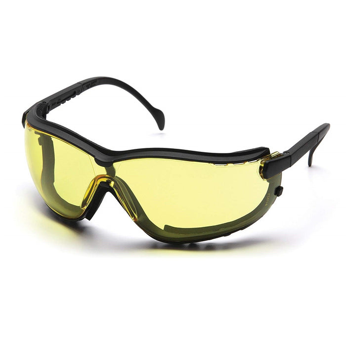 Pyramex V2G Hybrid Safety Glasses/Goggle with Interchangable Temples and Head-Strap, H2X Anti-Fog Coating (1 Pair)