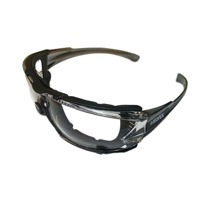 Go-Specs IV Safety Glasses/Goggle-Like Protection with Temple Slots and Ventilation Ports, Anti-Fog Lens