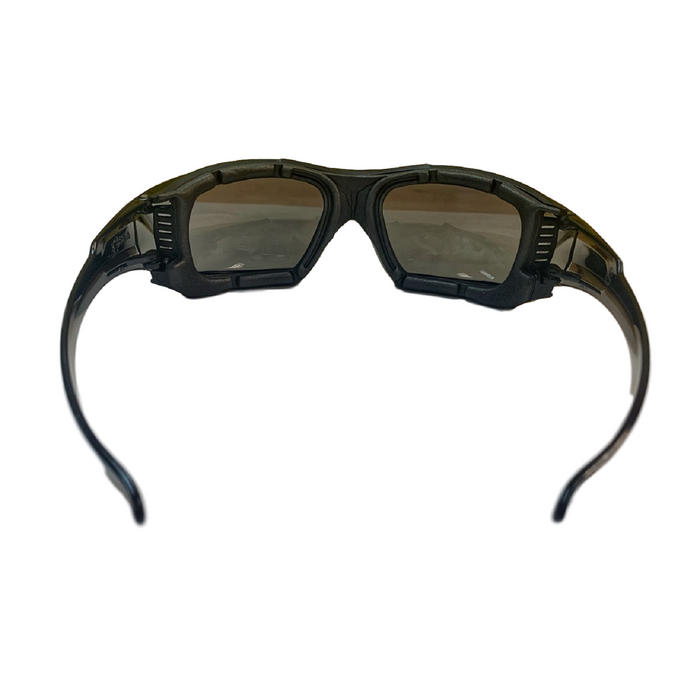 Go-Specs IV Safety Glasses/Goggle-Like Protection with Temple Slots and Ventilation Ports, Anti-Fog Lens