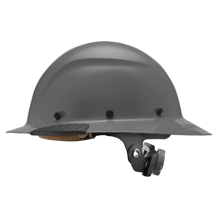 DAX Fiber Reinforced Resin Hard Hat, Full Brim with 6 Point Ratchet Suspension