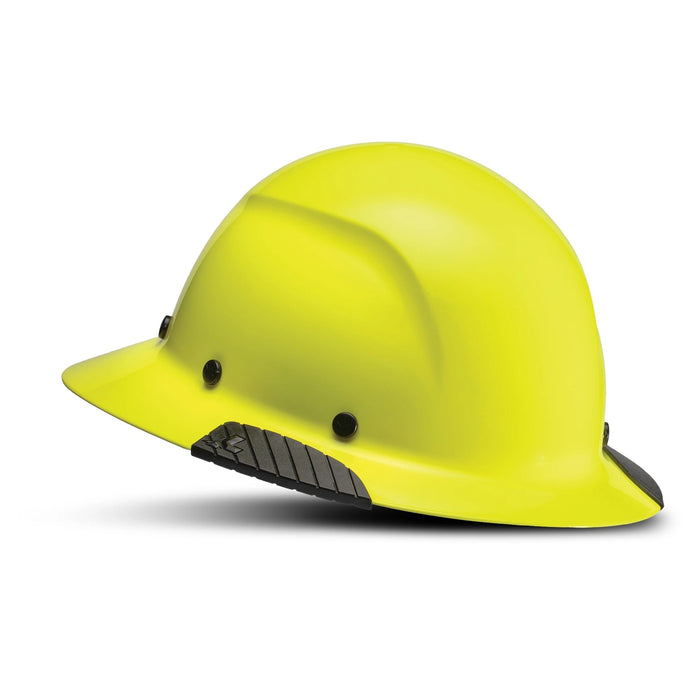 DAX Fiber Reinforced Resin Hard Hat, Full Brim with 6 Point Ratchet Suspension