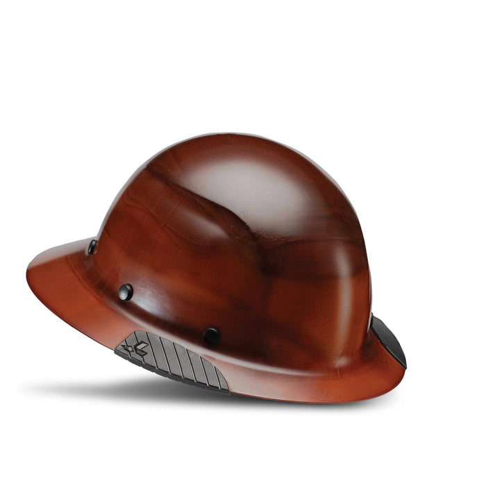 DAX Fiber Reinforced Resin Hard Hat, Full Brim with 6 Point Ratchet Suspension