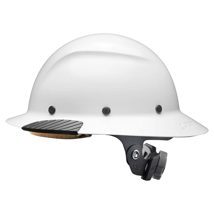 DAX Fiber Reinforced Resin Hard Hat, Full Brim with 6 Point Ratchet Suspension