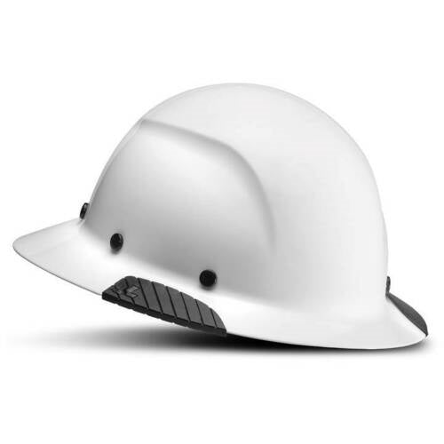 DAX Fiber Reinforced Resin Hard Hat, Full Brim with 6 Point Ratchet Suspension