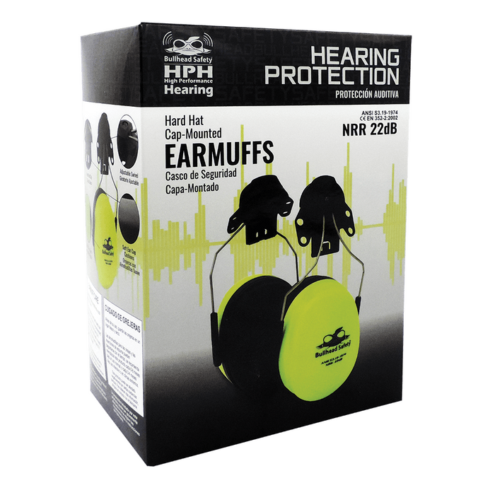 High-Visibility Cap Mounted Earmuffs - NRR 22 dB - HP-M3