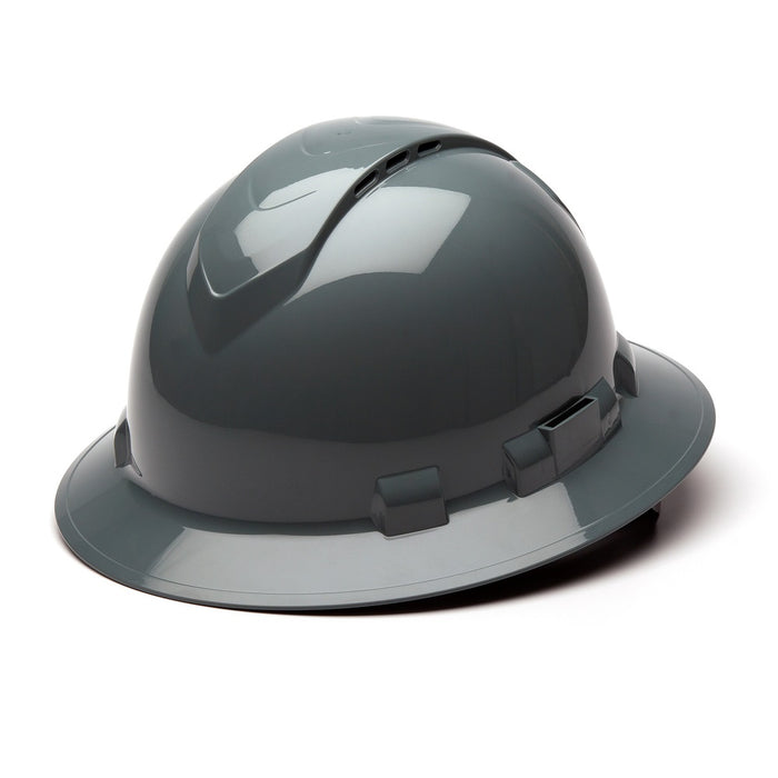 Ridgeline Vented Full Brim Hard Hat with 4-Point Ratchet Suspension