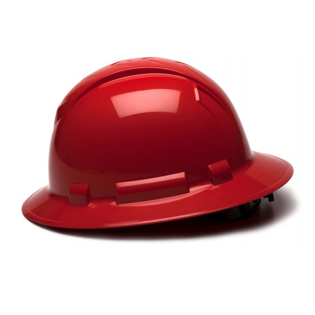 Ridgeline Full Brim Hard Hat with 4-Point Ratchet Suspension