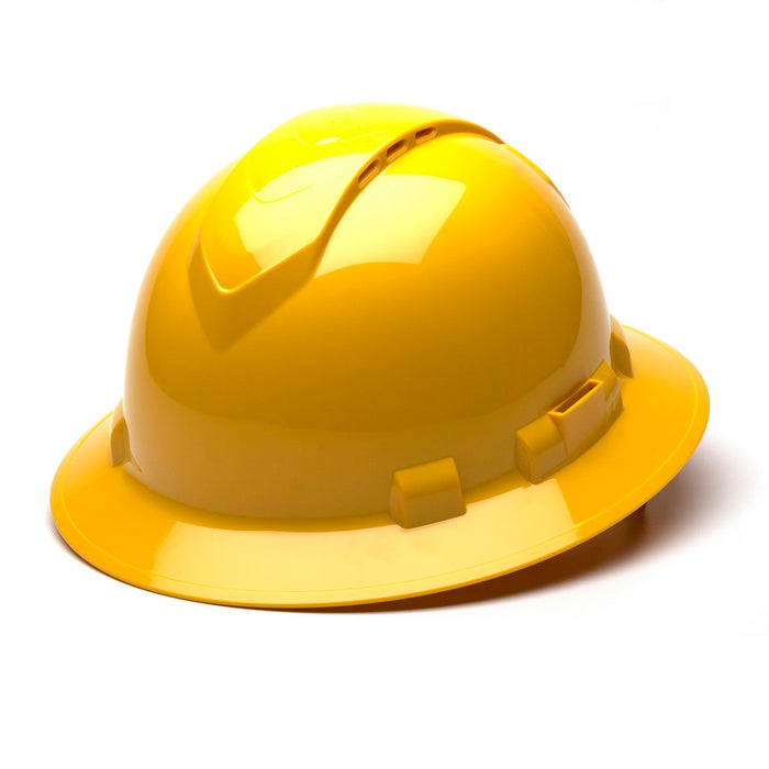 Ridgeline Vented Full Brim Hard Hat with 4-Point Ratchet Suspension