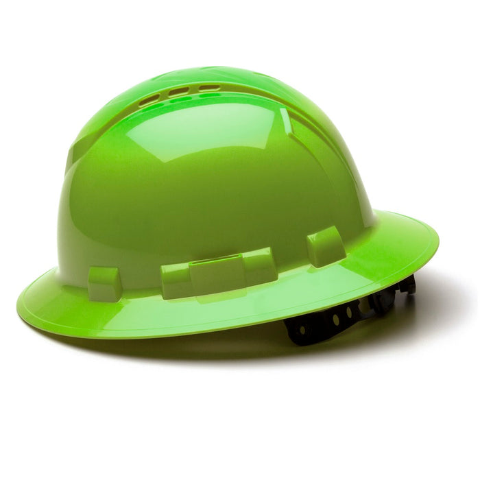 Ridgeline Vented Full Brim Hard Hat with 4-Point Ratchet Suspension